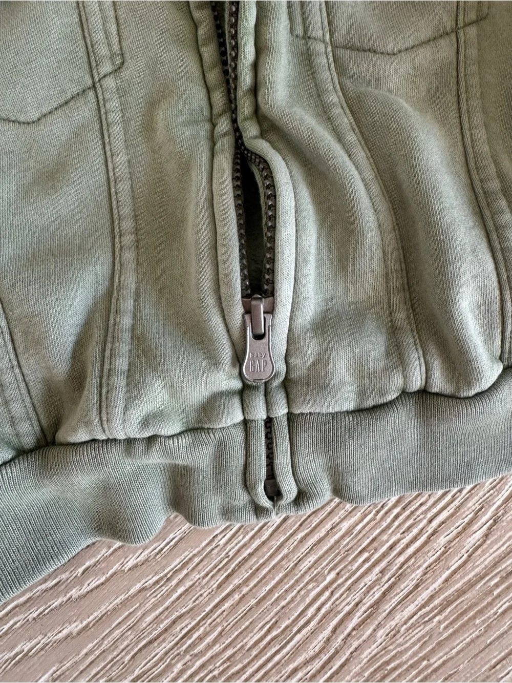 GAP kids fleece lined green hoodie, 2T